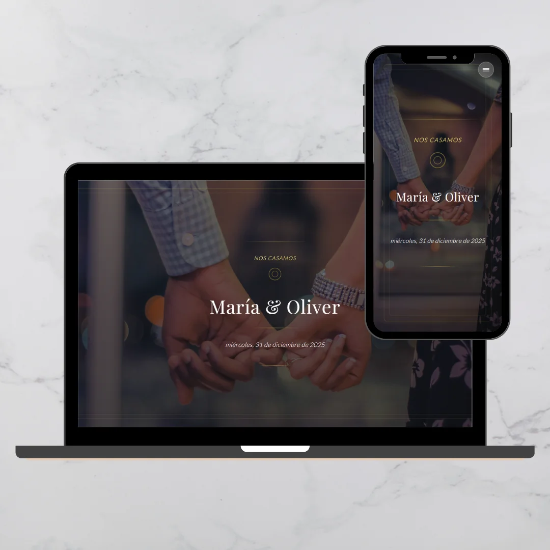 Plantilla Elegante - Web de Boda Sofisticada