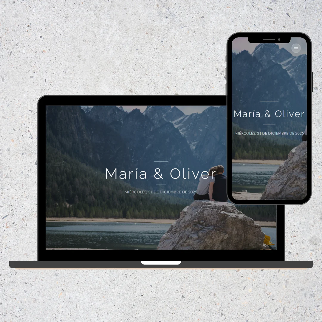 Plantilla Esencial - Web de Boda Minimalista